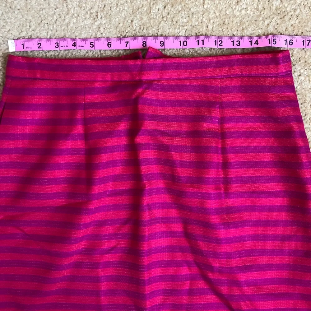 Christian Dior Vintage Pink Striped Blazer and Skirt Suit Set Size 12